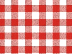 Red Check Oil Cloth 107-1 - Price by the metre