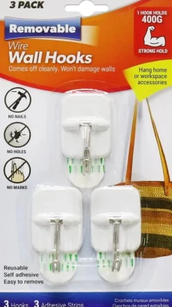 Removable Wall Hooks 3 Pack