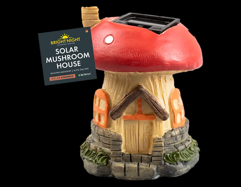 Resin Mushroom House Solar Light