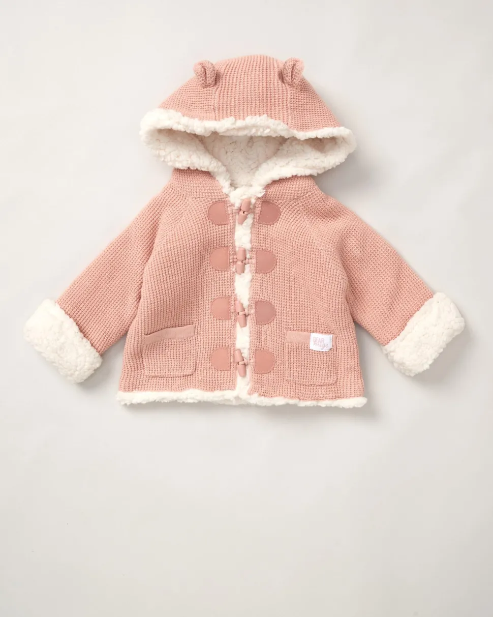 Rock-A-Bye Baby Boutique 100% Cotton True Knit Cardigan- Pink