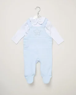 Rock-A-Bye Baby Boutique Blue Star Dungaree Set