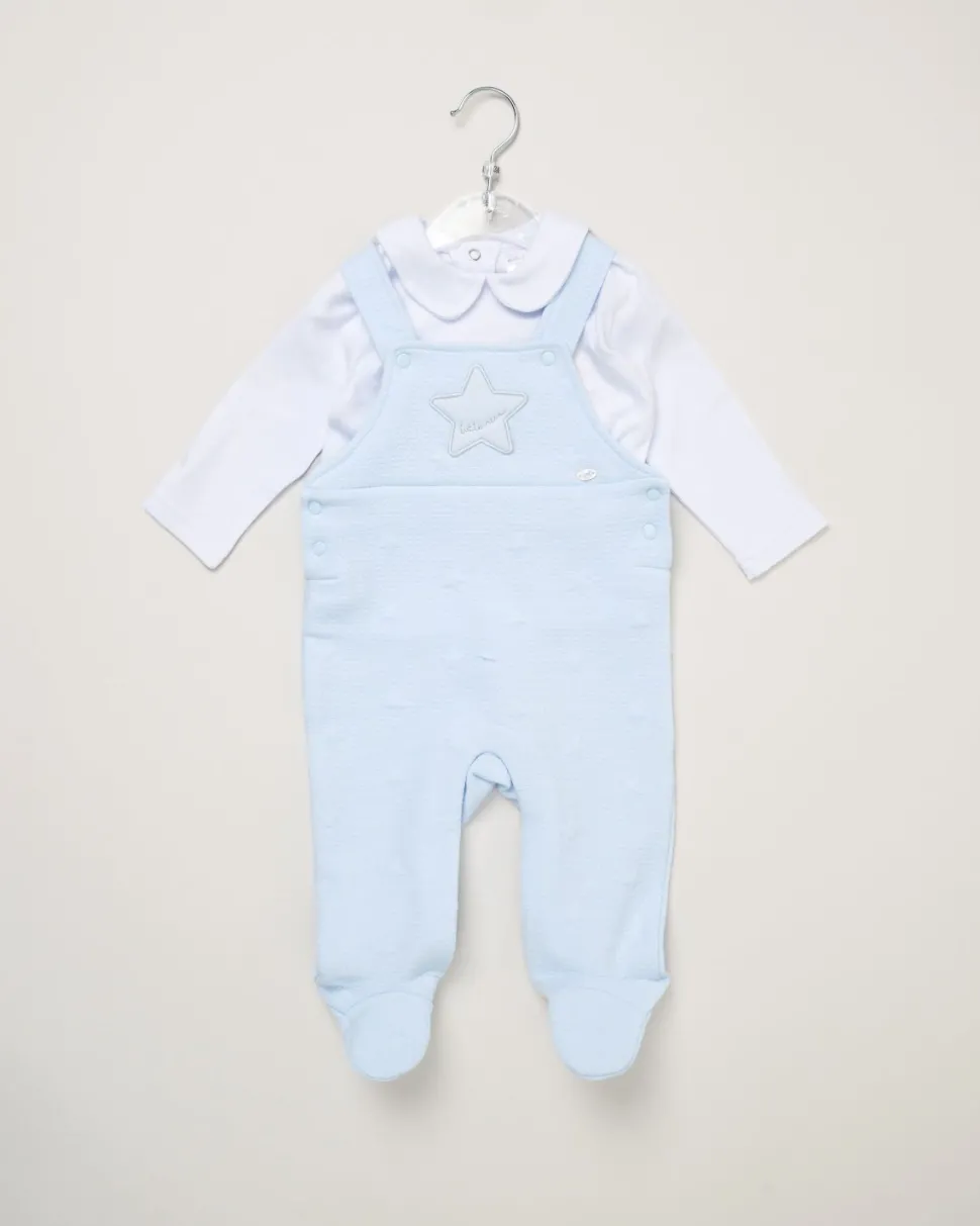 Rock-A-Bye Baby Boutique Blue Star Dungaree Set