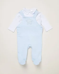 Rock-A-Bye Baby Boutique Blue Star Dungaree Set