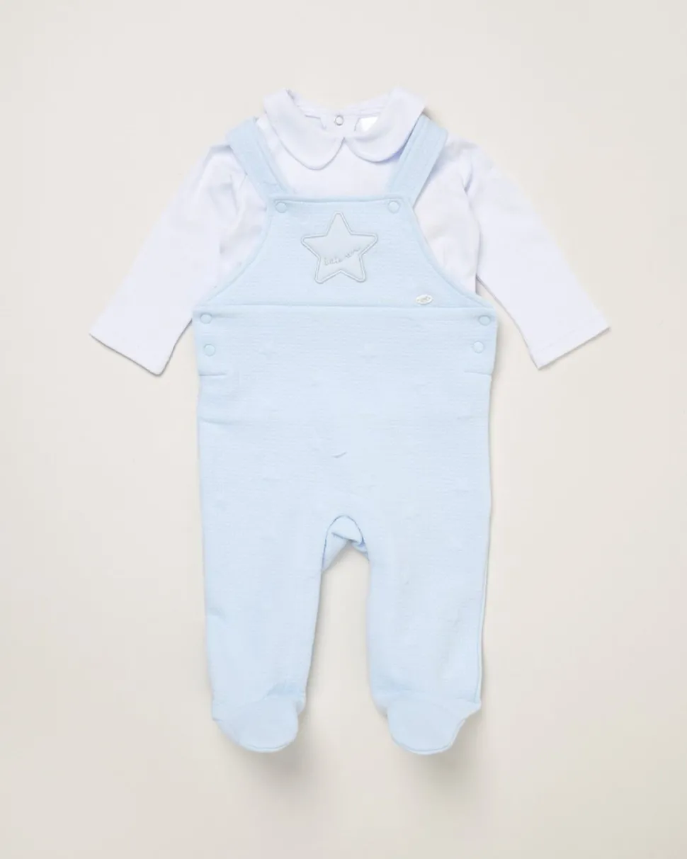 Rock-A-Bye Baby Boutique Blue Star Dungaree Set