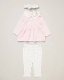 Rock-A-Bye Baby Boutique 3-Piece Pink Leggin Set