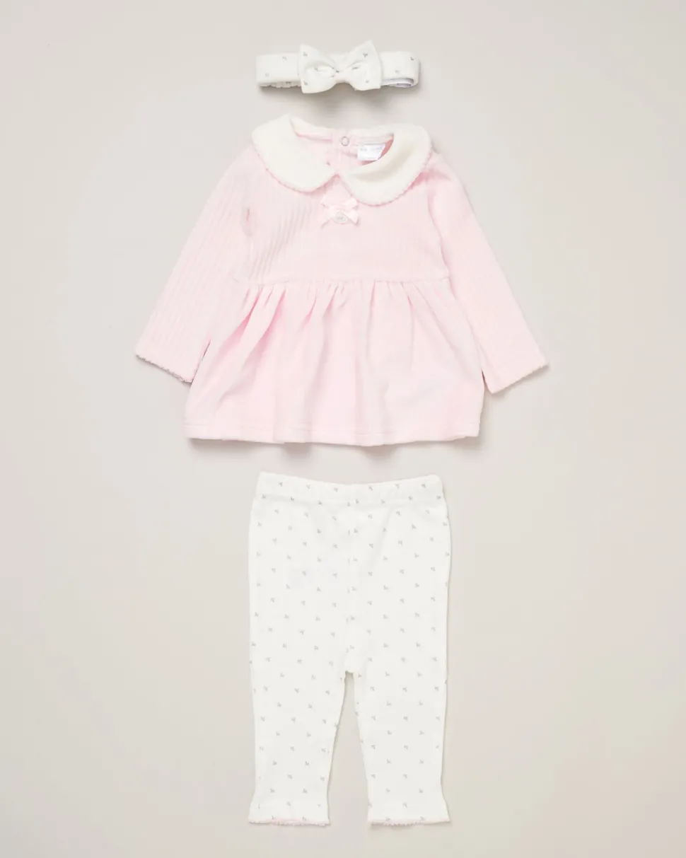 Rock-A-Bye Baby Boutique 3-Piece Pink Leggin Set