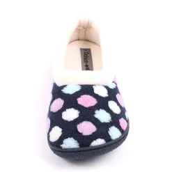 Sadie Women's Comfort Walk Slippers Polka Navy