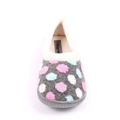 Sadie Women's Comfort Walk Slippers Polka Grey