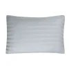 Satin Stripe Housewife Pillowcase Pairs Silver