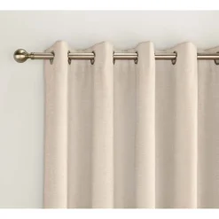 Savoy Blackout Eyelet Curtains Cream