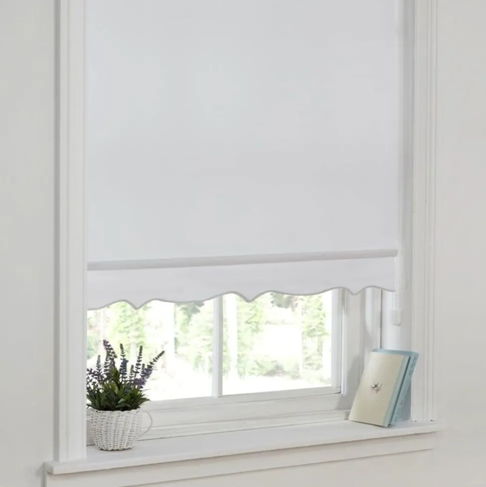 Scalloped Roller Blind White