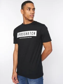 Selworthy T-Shirt Black by Crosshatch