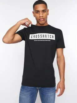Selworthy T-Shirt Black by Crosshatch