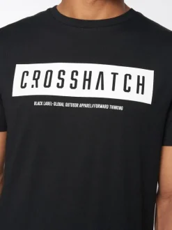 Selworthy T-Shirt Black by Crosshatch