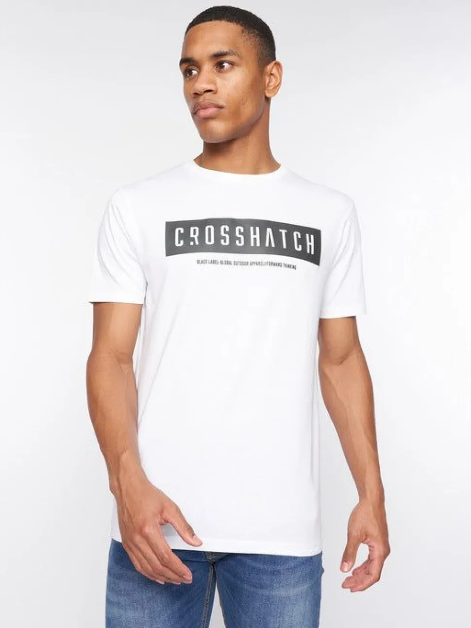 Selworthy T-Shirt White by Crosshatch