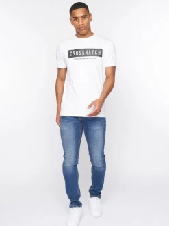 Selworthy T-Shirt White by Crosshatch