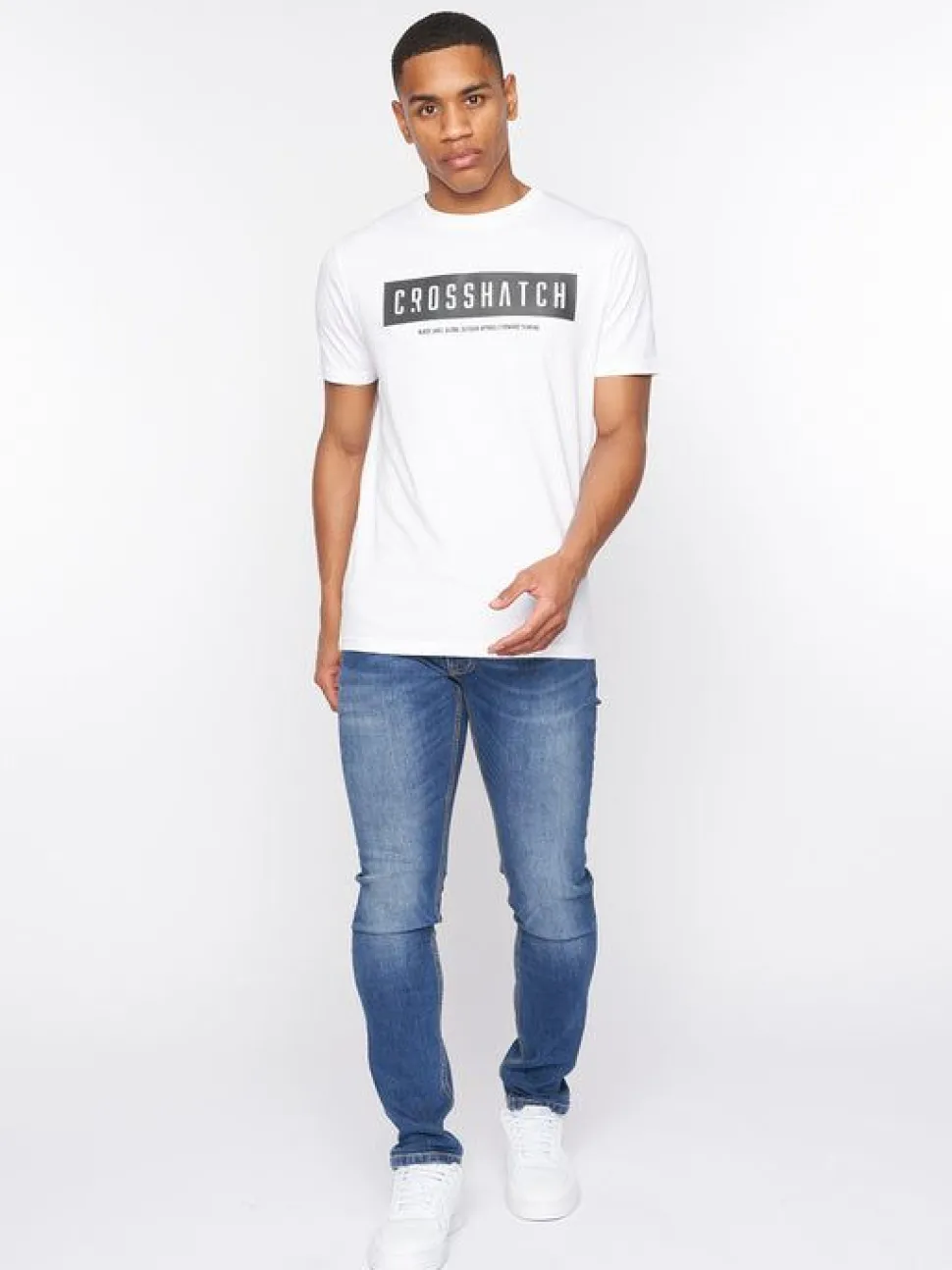 Selworthy T-Shirt White by Crosshatch