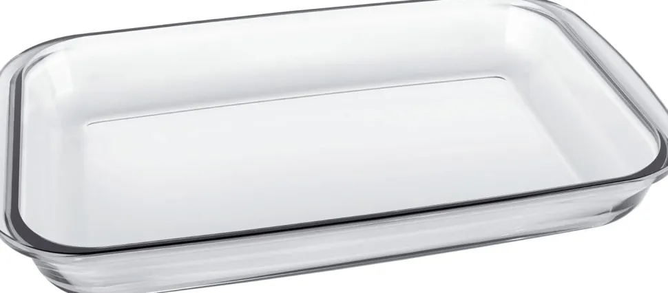 Set of 2 Rectangular Glass Roasters