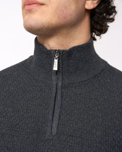 Seymour Funnel Neck Knit Black Marl Bewley & Ritch