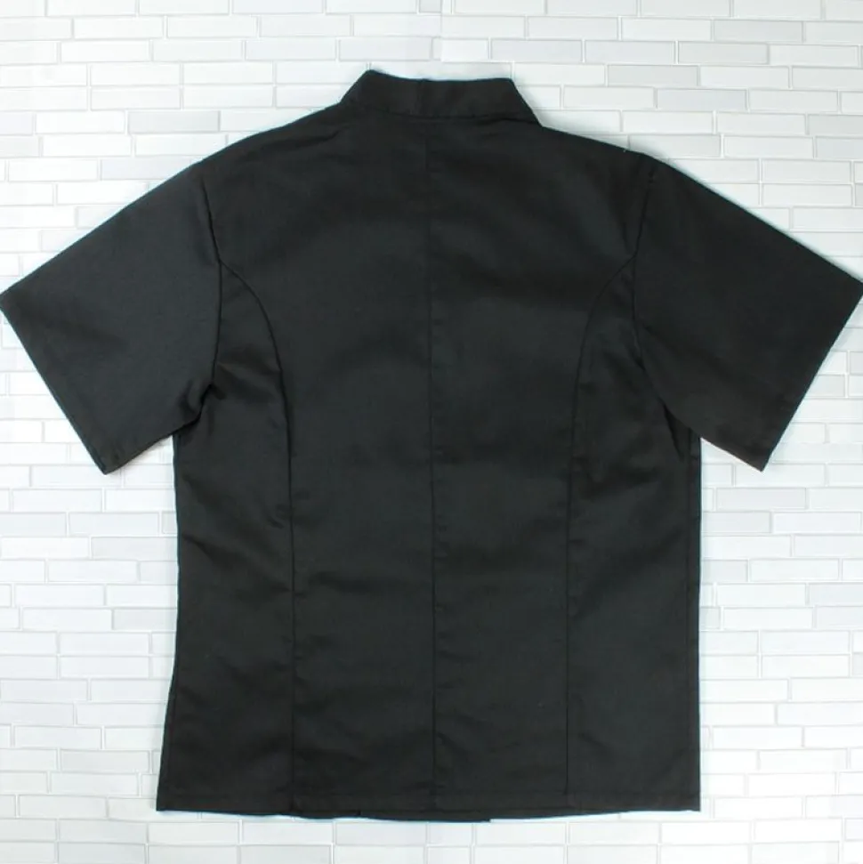 Short Sleeve Black Chef Jacket