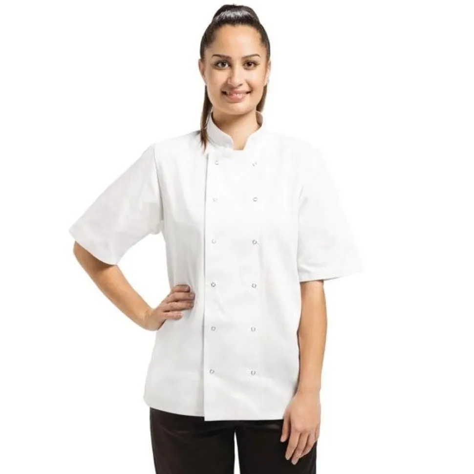 Short Sleeve White Chef Jacket