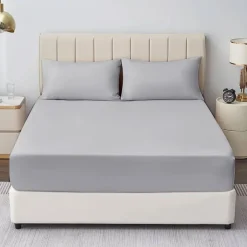 Silver Fitted Sheet Soft Touch