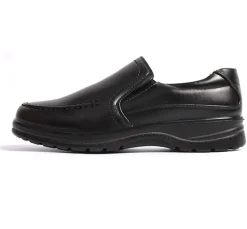 Slip On Black Shoes Comfort Fit