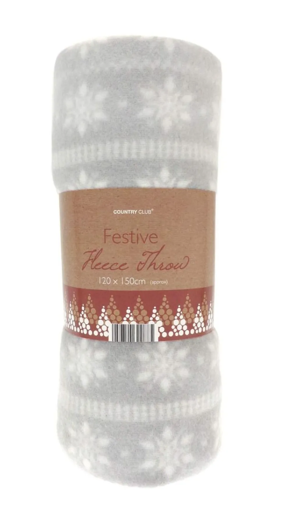 Snowflake Fleece Christmas Throw 120x150cm