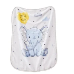 Soft Fleece Elephant Dreams Baby Blanket
