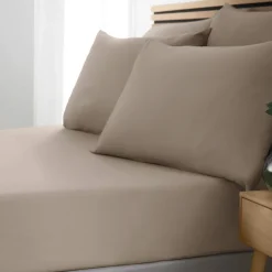 Soft Touch Deep Fitted Sheet Mink by Catherine Lansfield