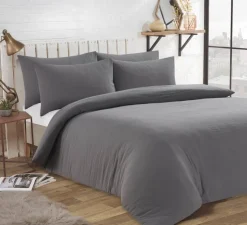 Soft Touch Steel Grey Pillowcase Pair