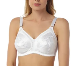 Sophia Embroidered Cup Firm Control Non-Wired Bra by Marlon