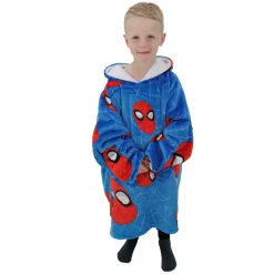 Spiderman Spidey Heads Up Hugzee Wearable Fleece Hoodie – Small
