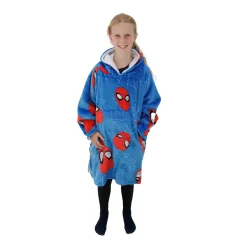 Spiderman Spidey Heads Up Hugzee Wearable Fleece Hoodie – Medium
