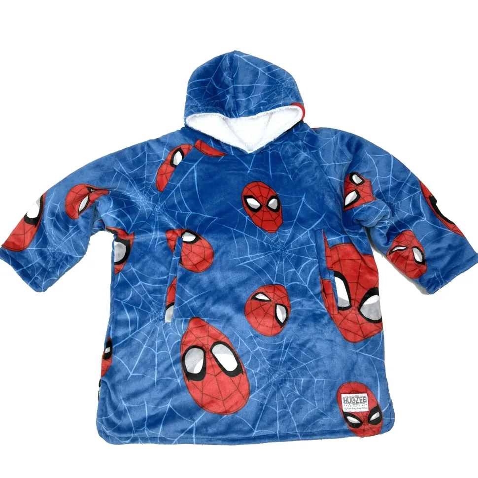 Spiderman Spidey Heads Up Hugzee Wearable Fleece Hoodie – Medium