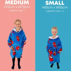 Spiderman Spidey Heads Up Hugzee Wearable Fleece Hoodie – Medium