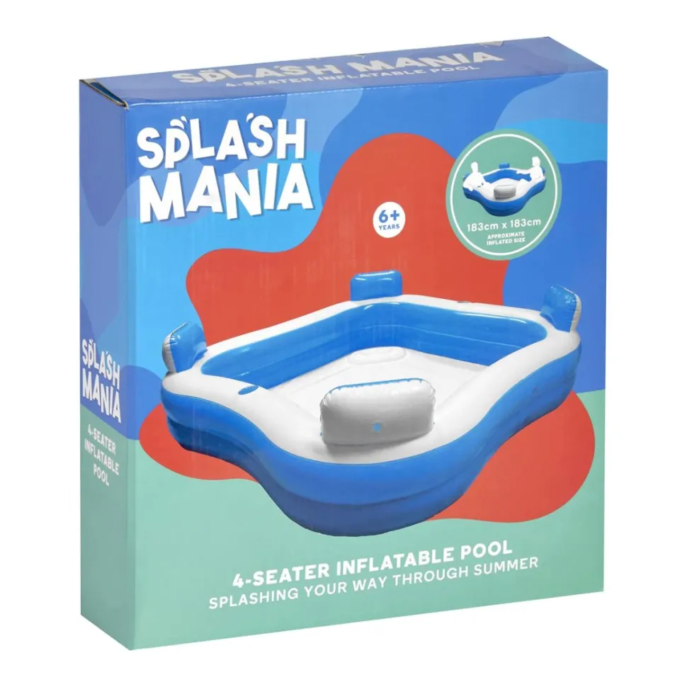 Splashmania 4 Seater Inflatable Swimming Pool