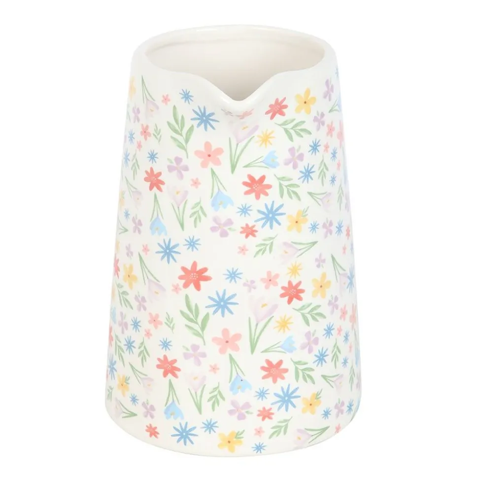 Spring Floral Print Flower Jug
