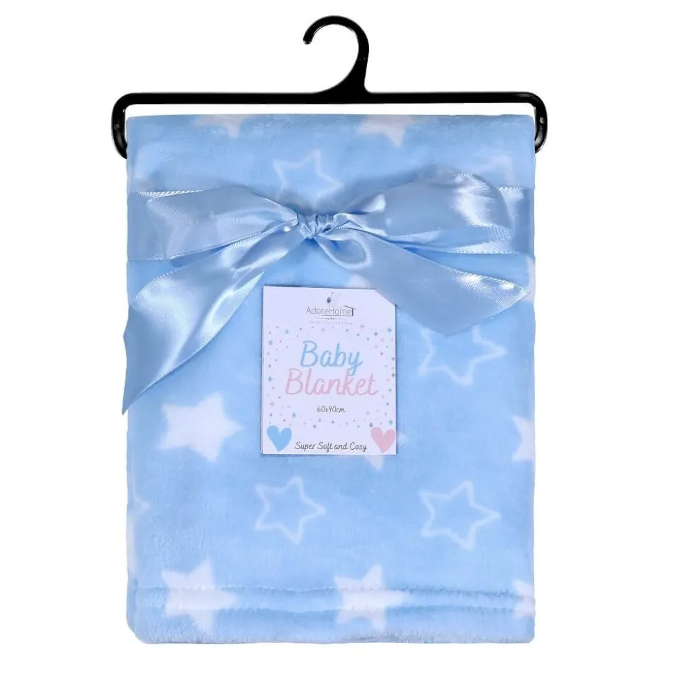 Stars Blue Baby Blanket/Wrap by Adore Home