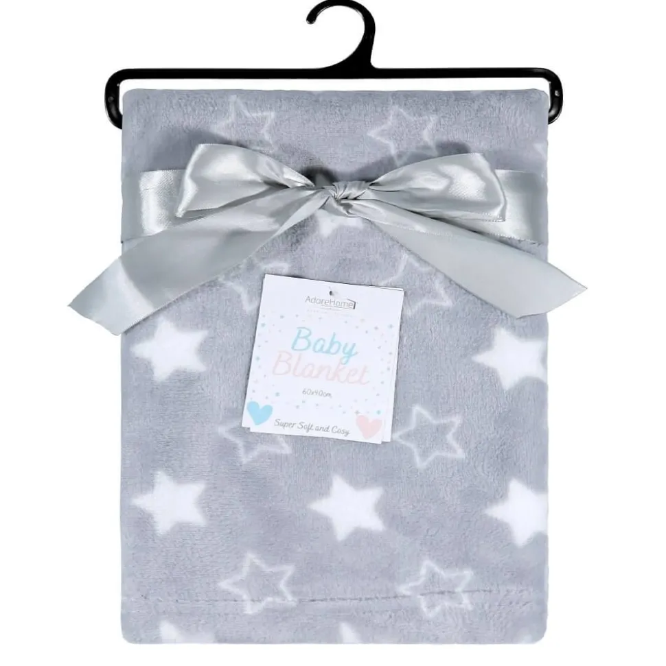 Stars Grey Baby Blanket/Wrap by Adore Home
