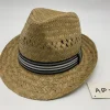 Straw Hat with Black & White Band