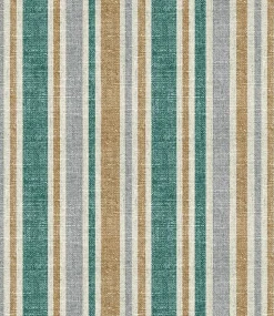 Stripe Teal Oil Cloth 1198-1 - Price by the metre