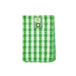 Tea Towel 100% Cotton Heart Green