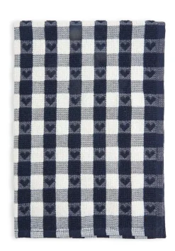 Tea Towel Heart Navy
