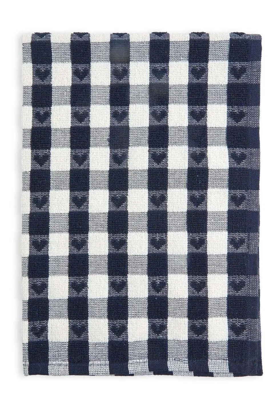 Tea Towel Heart Navy