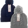 Thermal Lined Knitted Bobble Hats