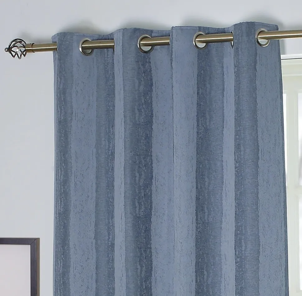 Toulon Interlined Eyelet Curtains Midnight