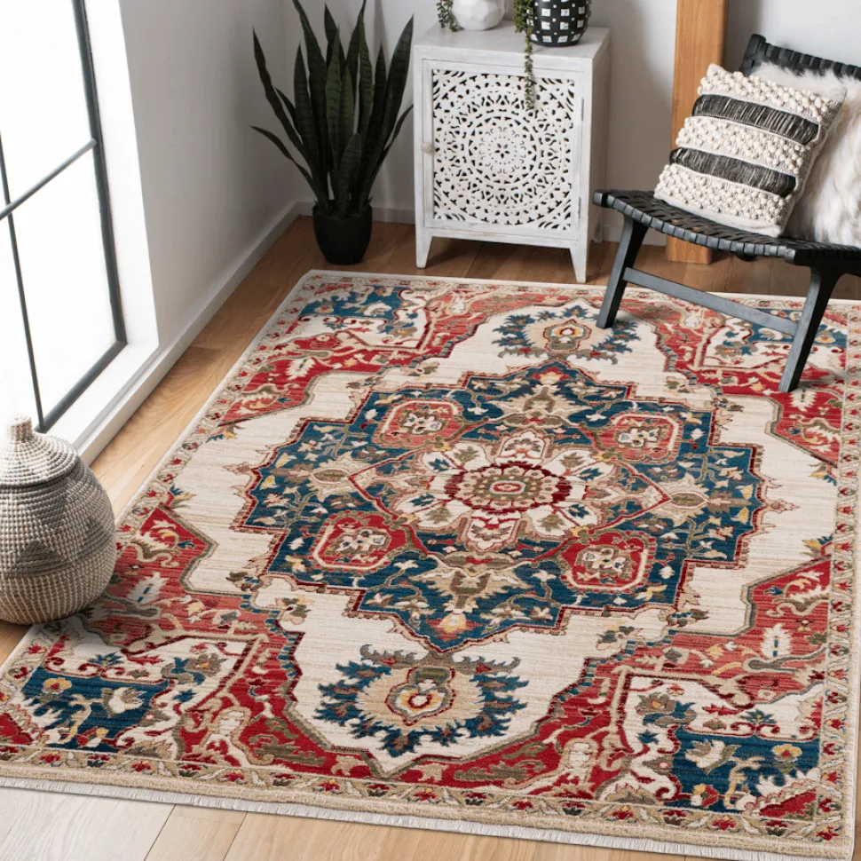 Traditional Turkish Style Red Rug