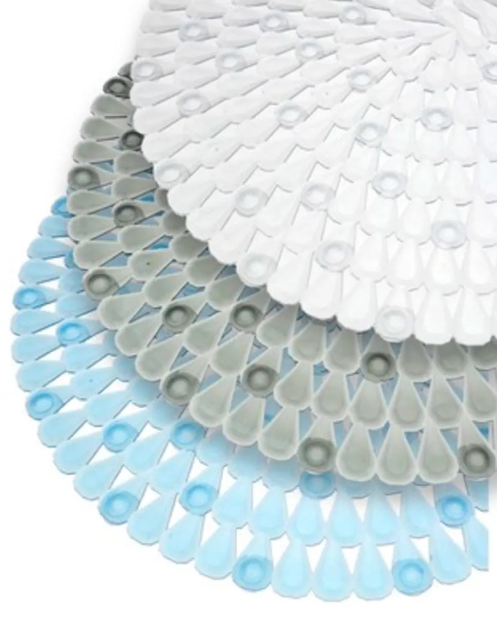 Transparent Gems Design PVC Bath Mats Assorted