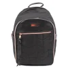 Travel Underseat Backpack Black with Rose Gold Trim